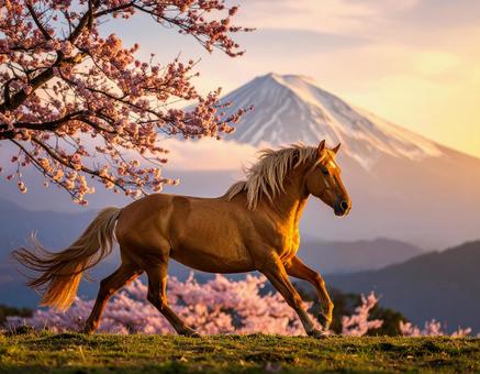 2026年用・馬モチーフの年賀素材 2026年用・馬モチーフの年賀素材の写真