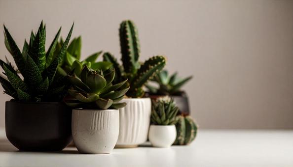 観葉植物のある背景素材・フレーム 観葉植物のある背景素材・フレーム の写真