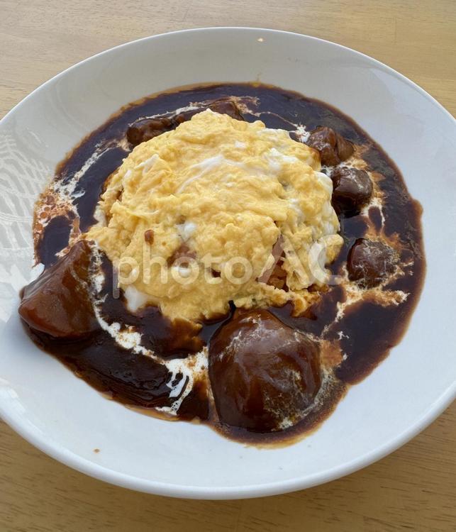 デミグラスソースのオムライス デミグラスソースのオムライス,オムライス,デミグラスソースの写真素材