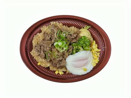 ガーリックライス ガーリックライス,牛肉,コーンの写真素材