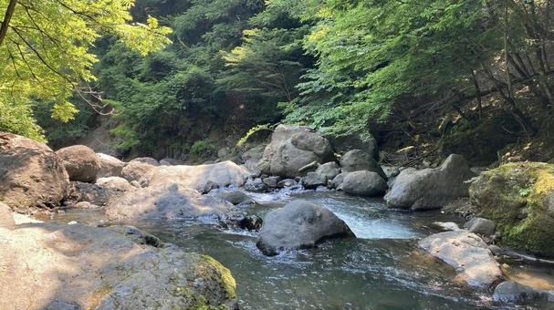 渓谷01 渓谷,川,河川の写真素材