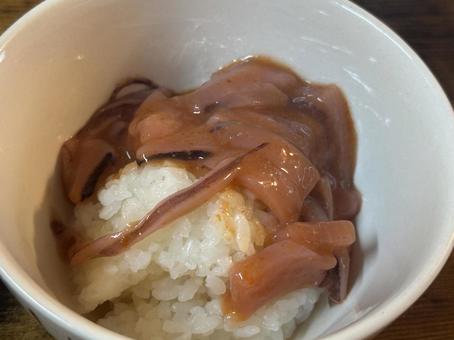 塩辛ご飯 塩辛ご飯の写真