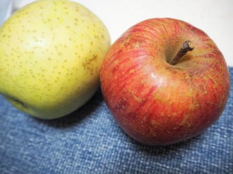 Green apple and apple, apple, apple, blue apple, JPG