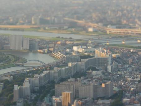 ミニチュアのような東京の街並み3 ミニチュアのような東京の街並み3の写真