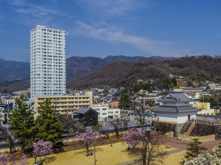【山梨県】甲府市・舞鶴城公園 舞鶴城公園,甲府城,甲府市の写真素材