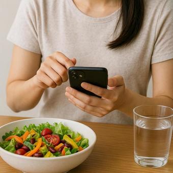 食事アプリ入力 食事アプリ入力の写真