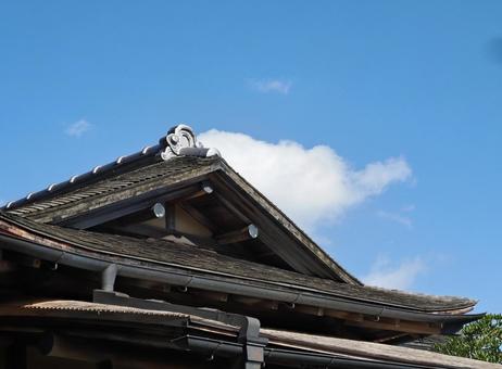 日本家屋　屋根 瓦,屋根瓦,日本家屋の写真素材