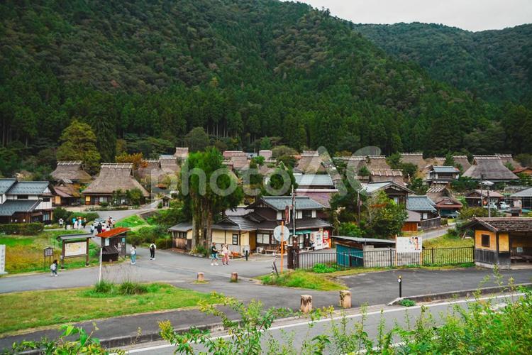 美山　かやぶきの里 かやぶき,かやぶきの里,美山の写真素材