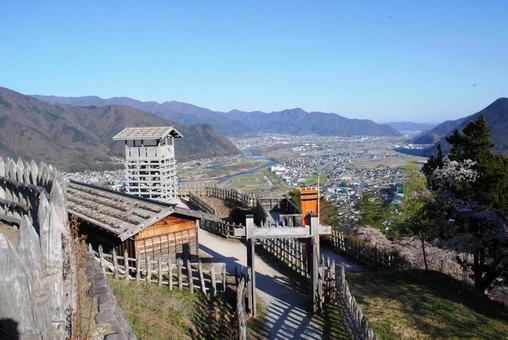 千曲市城山史跡公園 千曲市城山史跡公園 信州,千曲市,城山史跡公園の写真素材