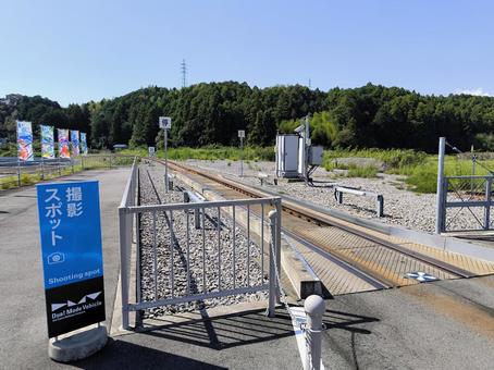 DMV、モードチェンジを行う場所 阿佐海岸鉄道,阿佐東線,dmvの写真素材
