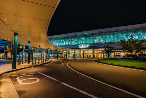 【富山】夜の富山駅 【富山】夜の富山駅 富山駅,富山,駅の写真素材