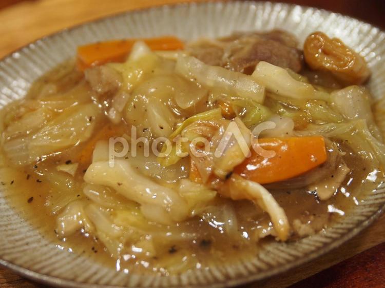 とろみ野菜炒め 野菜炒め,肉,野菜の写真素材