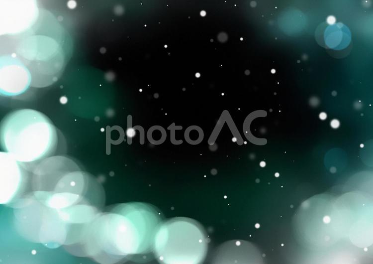 [psd]クリスマスイメージ　フレーム素材（粉雪とグリーンの水玉） psd,クリスマス,イメージの写真素材