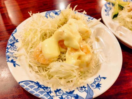 エビマヨマヨ エビマヨ,炒め物,中華料理の写真素材