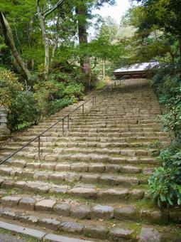 室生寺の境内 鎧坂,階段,石段の写真素材