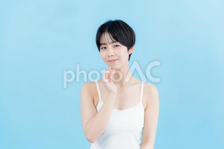 女性の美容イメージ ビューティー,美容,笑顔の写真素材