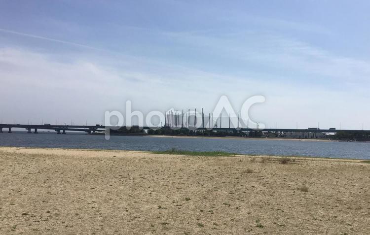甲子園浜にて（その２） 甲子園浜,西宮市,兵庫県の写真素材