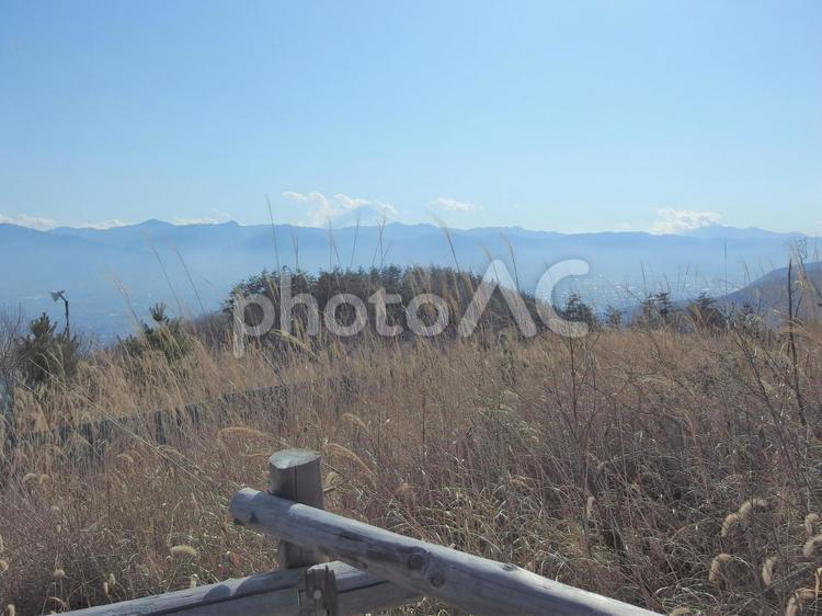 たまには遠くの景色を 風景,自然,道の写真素材