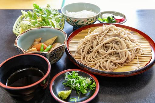 美味しいもり蕎麦定食 定食,もり蕎麦,セットメニューの写真素材