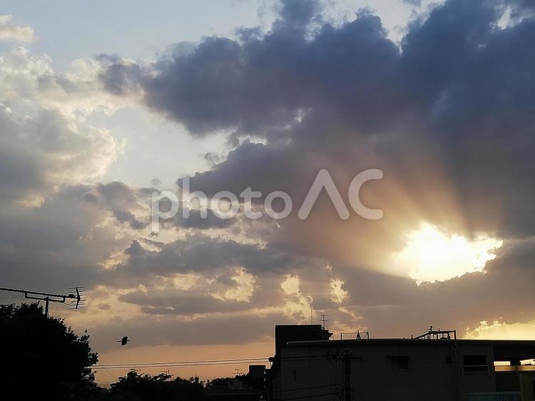 夕暮れ 背景,空,風景の写真素材