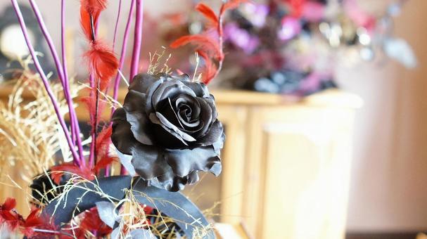 ハロウィン-267 ハロウィン-267 ハロウィン,フラワーアレンジメント,黒の写真素材