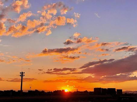 Sunset sky, JPG