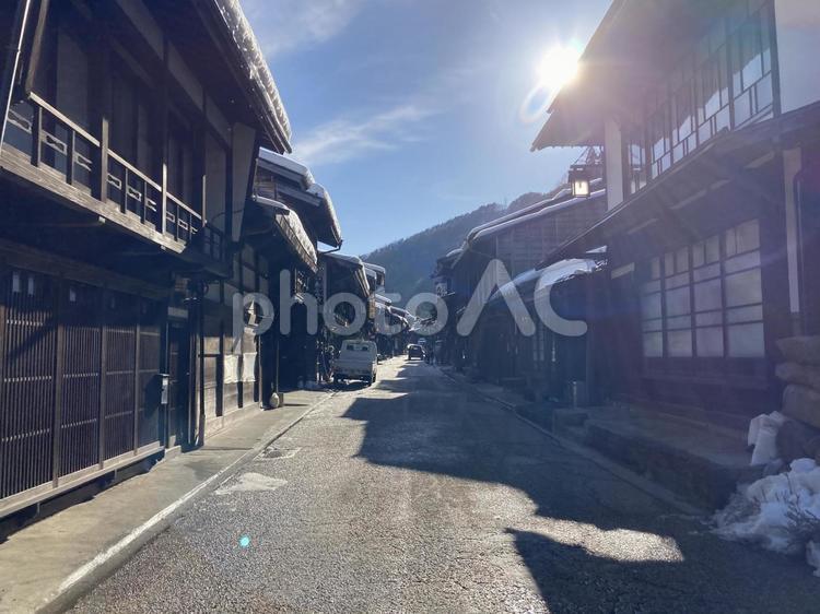 長野県塩尻市　奈良井宿 奈良井宿,長野県,塩尻市の写真素材