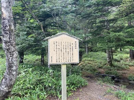 入笠山の首切清水周辺の風景 入笠山の首切清水周辺の風景の写真