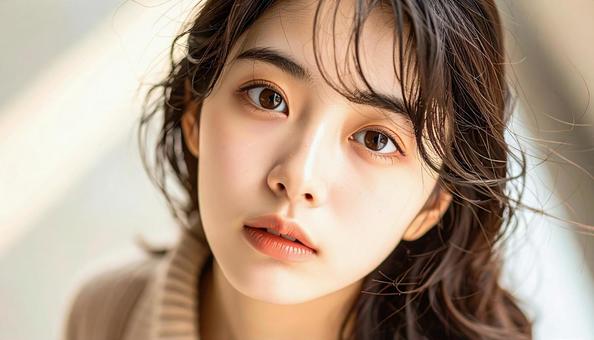 可愛い女性のアップ 可愛い女性のアップの写真