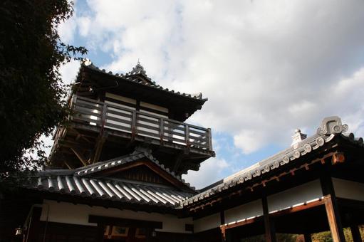 城のある風景＠池田城 天守閣,池田城,池田城跡公園の写真素材
