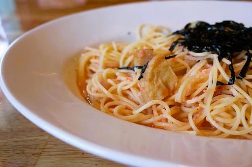 パスタ店の博多明太子スパゲッティ パスタ店の博多明太子スパゲッティ パスタ,スパゲッティ,博多明太子の写真素材