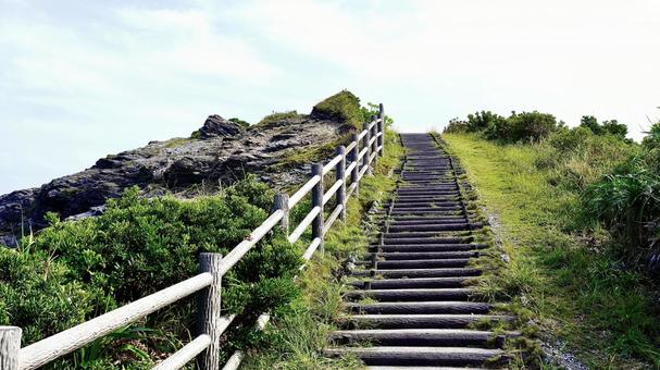 慶良間諸島座間味島のウナジノサチ展望台 慶良間諸島座間味島のウナジノサチ展望台 ウナジノサチ,展望台,空の写真素材