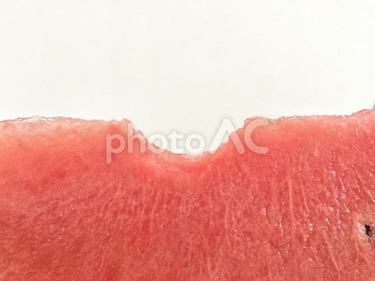 歯形の残るスイカ スイカ,西瓜,赤の写真素材