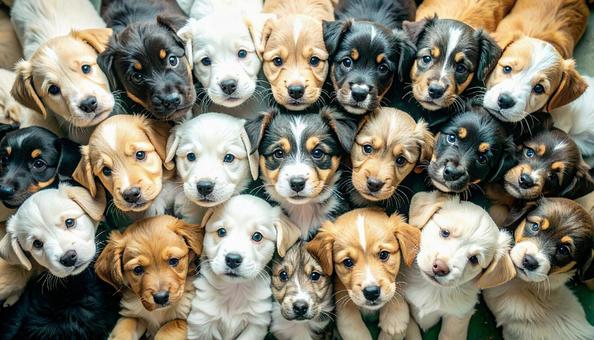 犬の大群 犬の大群の写真