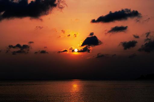 夕日 夕日の写真