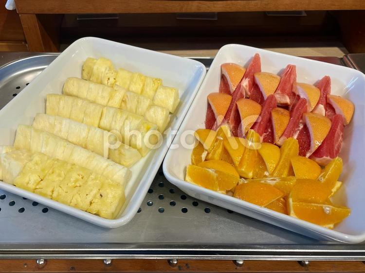 グレープフルーツとパイナップル フルーツ,果物,パイナップルの写真素材