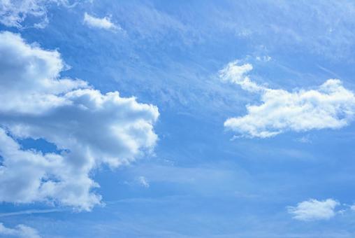 藍天和雲彩, JPG 藍天和雲彩, 春天的天空, 平靜的天空, 背景, JPG