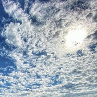 sun and clouds, sky, cloudiness, a spider, JPG