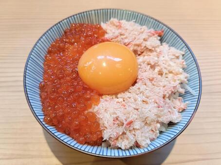 カニいくら丼2 カニ,いくら,かにの写真素材