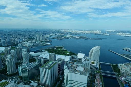 横浜, 展望台からのみなとみらいの町並み 横浜, 展望台からのみなとみらいの町並みの写真