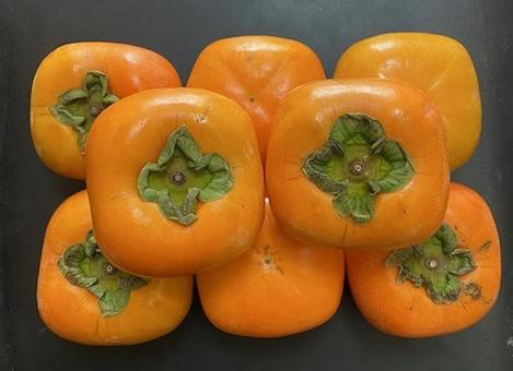 柿の季節 柿,晩秋の果実,甘い実の写真素材