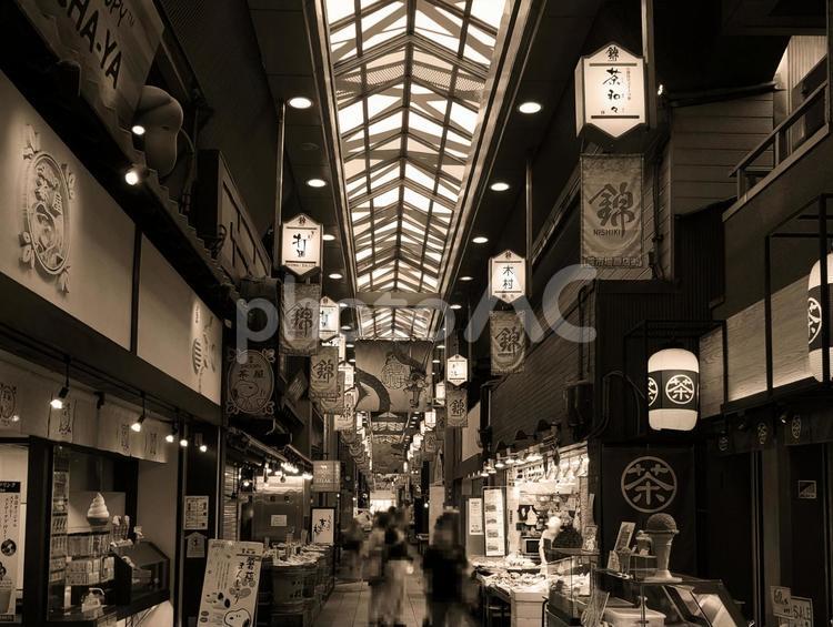 京都　錦市場商店街 京都,錦市場,錦市場商店街の写真素材