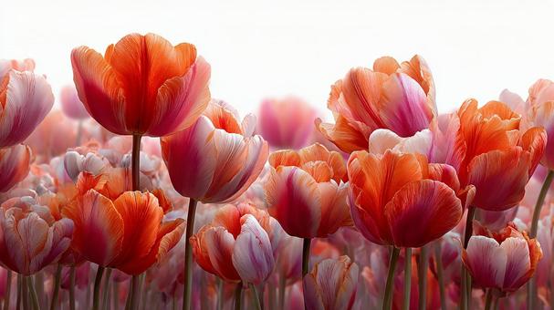 繊細な花びらが魅力のチューリップ 繊細な花びらが魅力のチューリップの写真