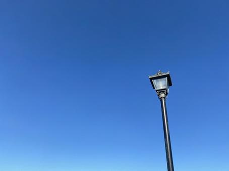 青空と街灯 青空と街灯の写真