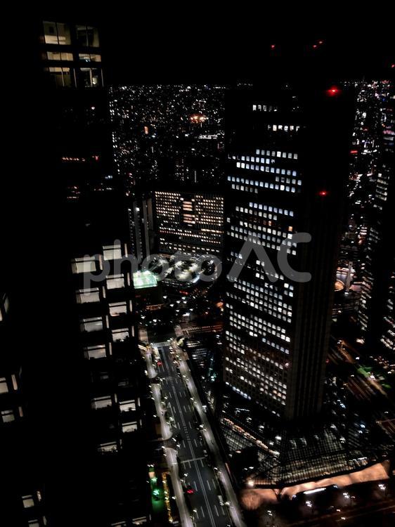 東京風景・新宿 新宿,西新宿,夜景の写真素材