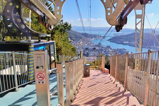 【広島県】尾道千光寺山ロープウェイ山頂駅 広島,広島県,尾道の写真素材