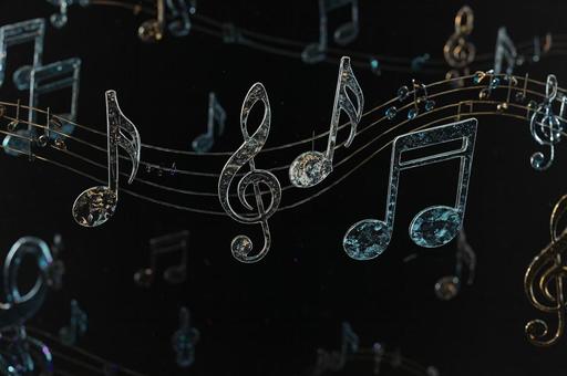 浮かぶ音符 浮かぶ音符の写真