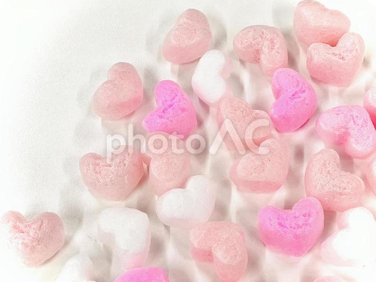 ハートがいっぱい(ピンク) 04 ハート,♡,緩衝材の写真素材