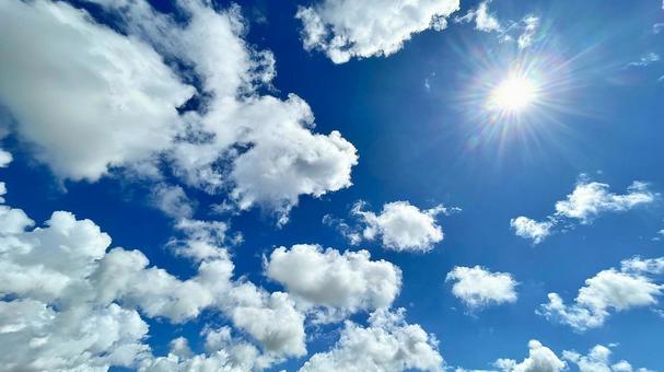 Photo, sky, blue, cloud, 