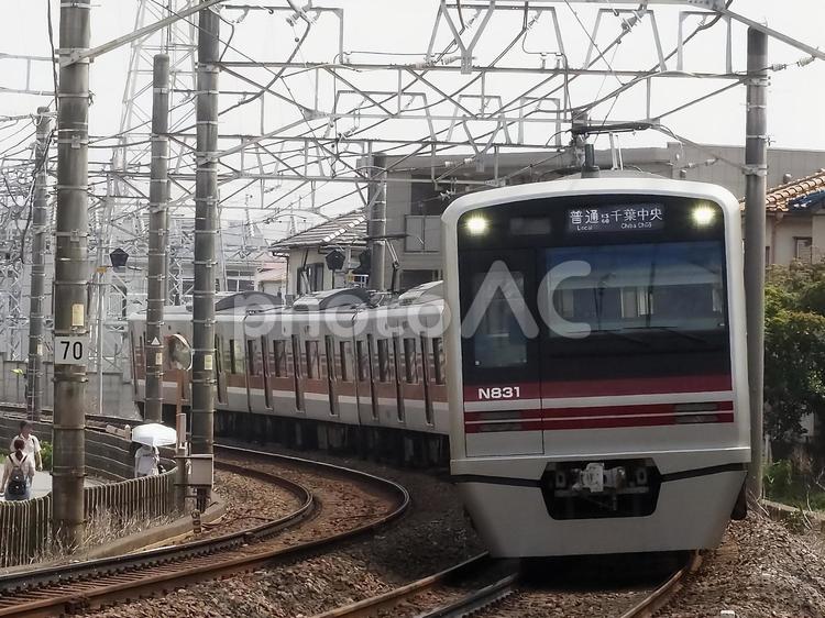 京成松戸線 N800形 登場時塗装 松戸線,京成松戸線,n800形の写真素材